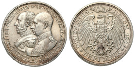 Germany
Germany, Mecklenburg-Schwerin. Frederick Francis IV (18971918). 3 Marks 1915 A, Berlin - RARE and BEAUTIFUL 

100-lecie powstania Wielkiego...