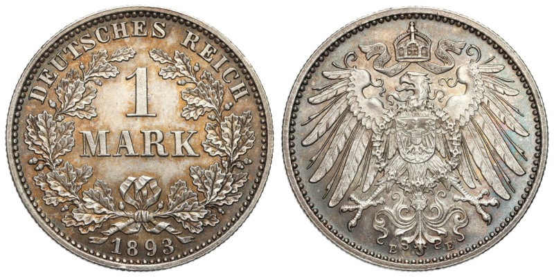 Germany
Germany - Empire. 1 mark 1893 E, Muldenhtten 

Pięknie zachowane z ko...