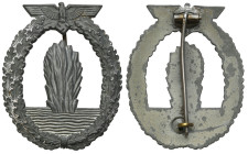 Germany
Germany, Third Reich. Kriegsmarine Sapper Badge 

Zachowane resztki srebrzenia.Przedmiot wyłącznie kolekcjonerski, nie propaguję ideologii ...