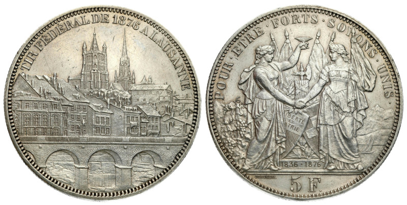 Switzerland
Switzerland 5 Francs 1876 Lausanne Shooting Festival 

Rzadsza pi...