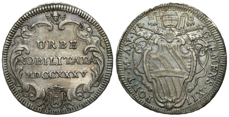 Italy and the Vatican
Italy, Vatican. Clement XII (1730-1740). Testone anno V 1...