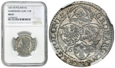 Sigismund III Vasa 
POLSKA / POLAND / POLEN / POLOGNE / POLSKO

Zygmunt III Waza. Szostak (6 Groschen - Groszy) 1601, Malbork NGC MS61 - RARE YEAR ...