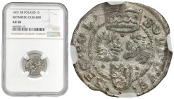 Sigismund III Vasa 
POLSKA / POLAND / POLEN / POLOGNE / POLSKO

Zygmunt III Waza. Szeląg 1601, Bydgoszcz NGC AU58 (MAX) - RARE 

Wariant z literą...