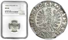 Sigismund III Vasa 
POLSKA / POLAND / POLEN / POLOGNE / POLSKO

Zygmunt III Waza, Grosz 1606 z 1605, Krakow / Cracow NGC MS66 (MAX) - PERFECT 

W...