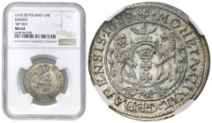 Sigismund III Vasa 
POLSKA / POLAND / POLEN / POLOGNE / POLSKO

Zygmunt III Waza. Ort (18 groszy) Groschen 1618, Gdańsk / Danzig NGC MS62 
AW: Pop...