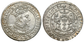 Sigismund III Vasa 
POLSKA / POLAND / POLEN / POLOGNE / POLSKO

Zygmunt III Waza. Ort (18 groszy) 1618, Gdańsk - PIĘKNY 
AW: Popiersie w koronie i...