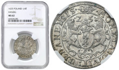 Sigismund III Vasa 
POLSKA / POLAND / POLEN / POLOGNE / POLSKO

Zygmunt III Waza. Ort (18 groszy) Groschen 1625, Gdańsk / Danzig NGC MS62 - BEAUTIF...