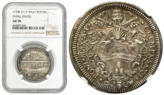 World coins 
POLSKA / POLAND / POLEN / POLOGNE / POLSKO

Italy and Vatican. Clemans XI (1700-1721). Testone, Rome NGC AU58 - RARE 
AW: Herb w opra...