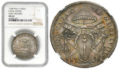 World coins 
POLSKA / POLAND / POLEN / POLOGNE / POLSKO

Italy and Vatican. Sede Vacante. 1/2 scudo 1758, Rome NGC MS62 (2 MAX) - RARE 
AW: Tarcza...