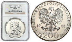 Polish collector coins after 1949
POLSKA / POLAND / POLEN / POLOGNE / POLSKO

PRL. 200 złotych 1986 Jan Paweł II, stempel zwykły, NGC MS69 (2 MAX) ...