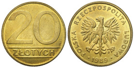 PROBE coins Poland after 1945
POLSKA / POLAND / POLEN / II RP / PROBA / PATTERN

PRL. PROBE / PATTERN brass 20 zlotys 1989 - VERY RARE 

Bardzo r...