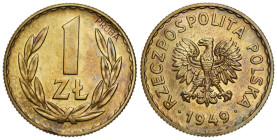 PROBE coins Poland after 1945
POLSKA / POLAND / POLEN / II RP / PROBA / PATTERN

PRL. PROBE / PATTERN brass 1 zloty 1949 - MINTAGE 100 pieces 

B...