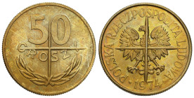 PROBE coins Poland after 1945
POLSKA / POLAND / POLEN / II RP / PROBA / PATTERN

PRL. PROBE / PATTERN brass. 50 groszy 1974 CANCELLED STAMP - VERY ...