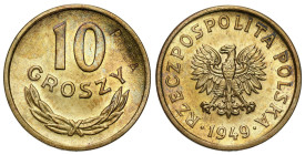 PROBE coins Poland after 1945
POLSKA / POLAND / POLEN / II RP / PROBA / PATTERN

PRL. PROBE / PATTERN brass 10 groszy 1949 - MINTAGE 100 pieces 
...