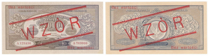 Banknotes
POLSKA / POLAND / POLEN / POLOGNE / POLSKO

SPECIMEN / WZOR 250.000...