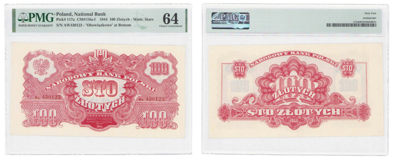 Banknotes
POLSKA / POLAND / POLEN / POLOGNE / POLSKO

100 zlotych 1944 seria ...