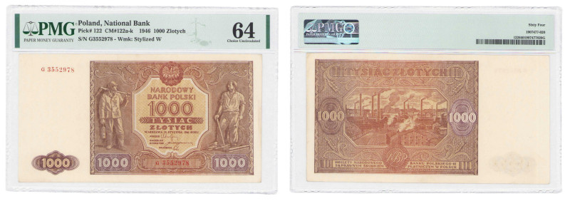 Banknotes
POLSKA / POLAND / POLEN / POLOGNE / POLSKO

1.000 zlotych 1946 seri...