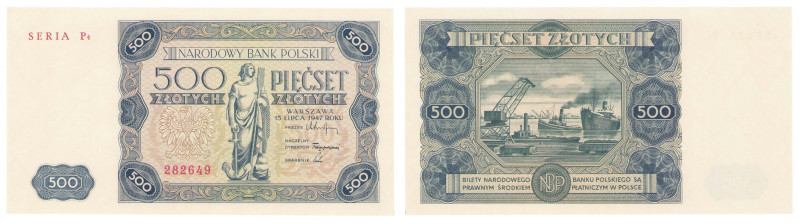 Banknotes
POLSKA / POLAND / POLEN / POLOGNE / POLSKO

500 zlotych 1947 seria ...