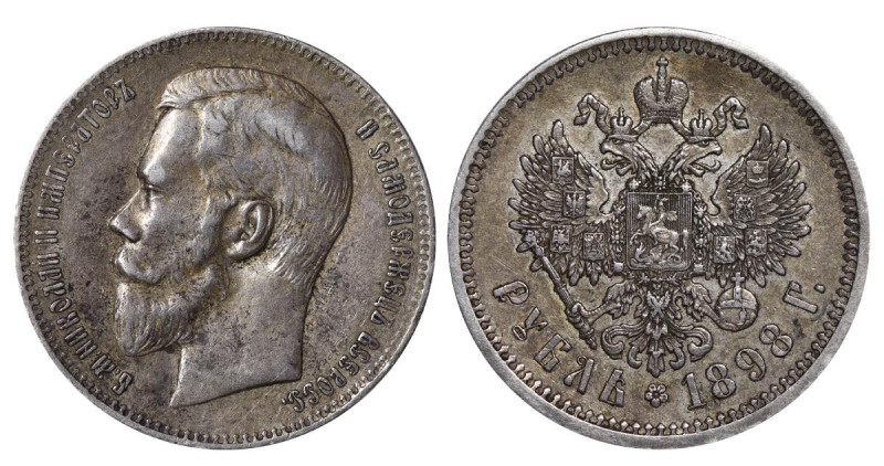 Russian Empire, Emperor Nicholas II (1894-1917), 1 rouble, 1898 year, Silver, 20...