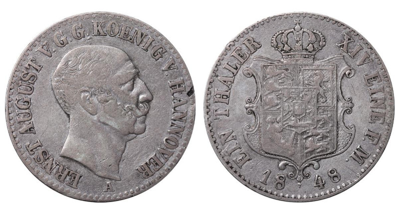 Kingdom of Hannover (German States), King Ernest Augustus I (1837-1851), 1 thale...