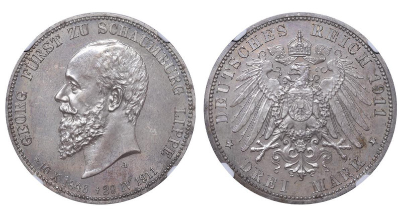 Principality of Schaumburg-Lippe (German States), Prince George (1893-1911), 3 m...