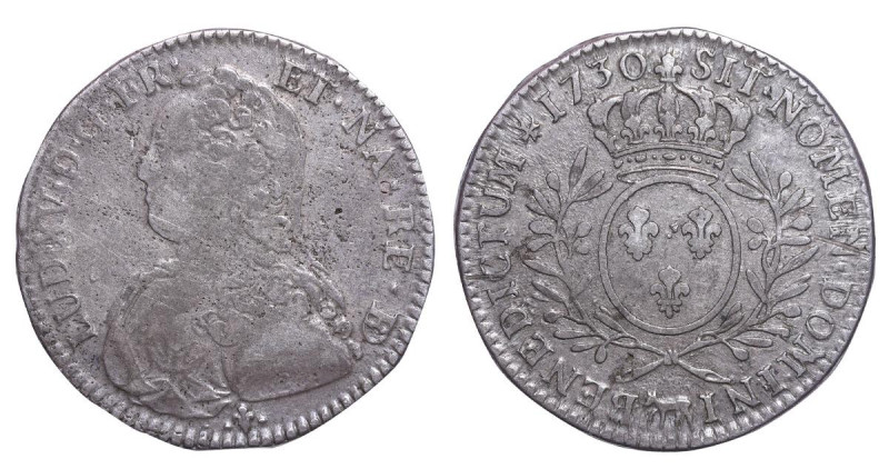 France, King Louis XV (1715-1774), ½ ecu, 1730 year, Silver, 14,744 gr, Ciani# 2...