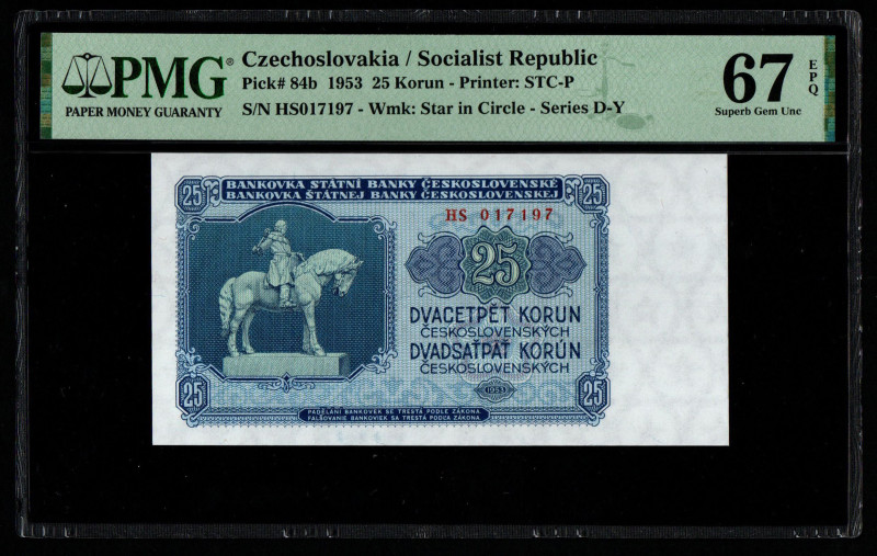 Czechoslovakia / Socialist Republic
Pick# 84b 1953 25 Korun - Printer: STC-P
S/N...