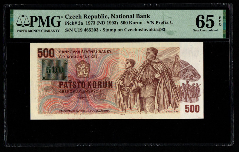 Czech Republic, National Bank Pick# 2a 1973 (ND 1993) 500 Korun - S/N Prefix U S...