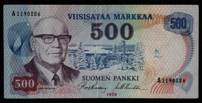 Finland, 500 Markkaa, 1975 year, A1190886