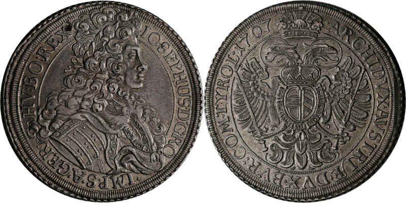 Haus Habsburg: Joseph I. 1705-1711: Taler / Reichstaler 1707 Wien. 28,58 g. Dave...