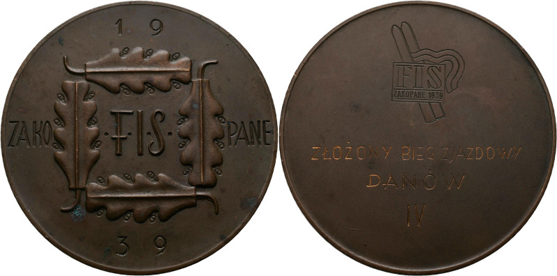 Medaillen alle Welt: Polen, Bronzemedaille 1939 ohne Signatur auf die nordischen...