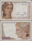 France: Banque de France, very nice lot with 10 banknotes, 1937-1941 series, with 5 Francs 1939 (P.83, aUNC/UNC), 10 Francs 1941 (P.84, UNC), 50 Franc...