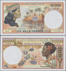 French Pacific Territories: Institut d'Émission d'Outre-Mer, 10.000 Francs ND(1985-90), Signature Billecart / Waitzenegger, P.4a in aUNC/UNC condition...