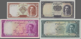 Iran: Bank Melli Iran, Series ND(1944-1951), with 5, 2x 10, 20, 50, 100 and 200 Rials, P.39, 40, 47-51, Condition: VF to aUNC). (7 pcs.)
 [differenzb...