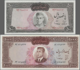 Iran: Bank Markazi Iran, very nice lot with 10 banknotes, with 5x 500 and 5x 1.000 Rials 1960's-1970's, Pick 74, 75, 82, 83, 88, 89, 93b,c, 94b,c, Con...