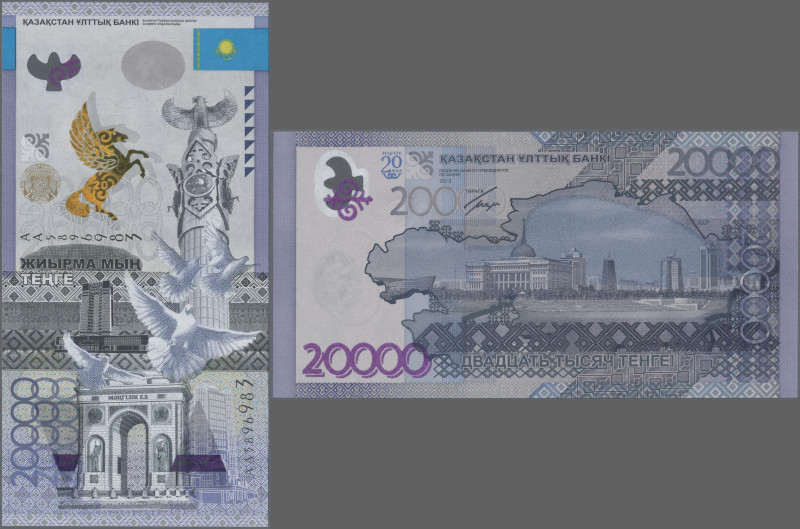 Kazakhstan: Bank of Kazakhstan, 20.000 Tenge 2013, P.46 in UNC condition.
 [dif...