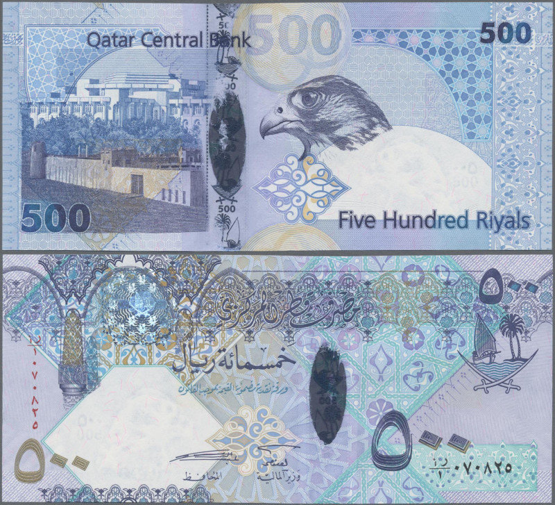 Qatar: Qatar Central Bank, 500 Riyals ND(2007), REPLACEMENT, P.27r in UNC condit...