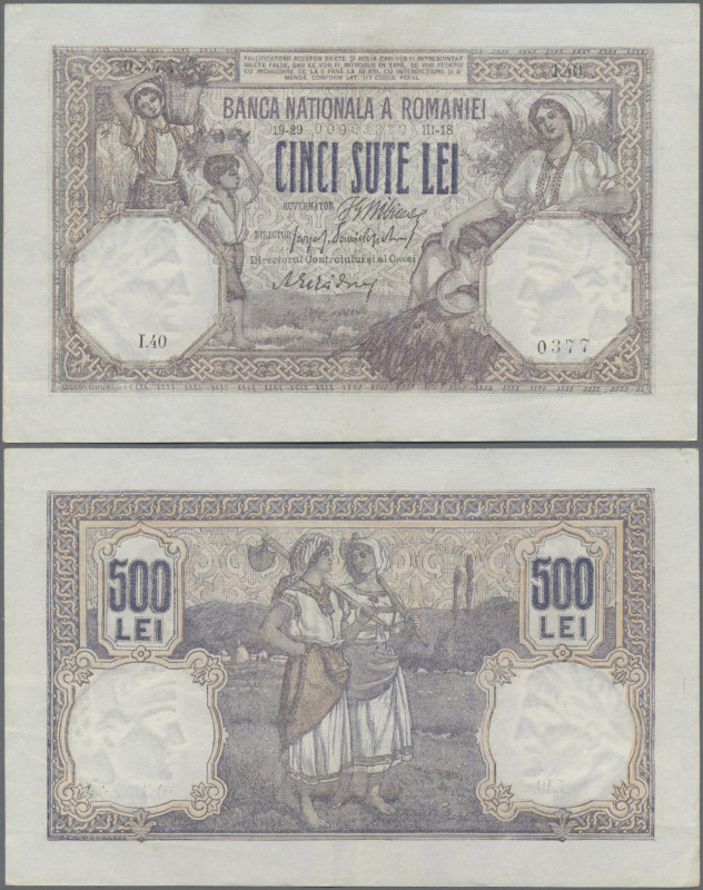 Romania: Banca Nationala a Romaniei, 500 Lei 1918, P.22b, very nice original sha...