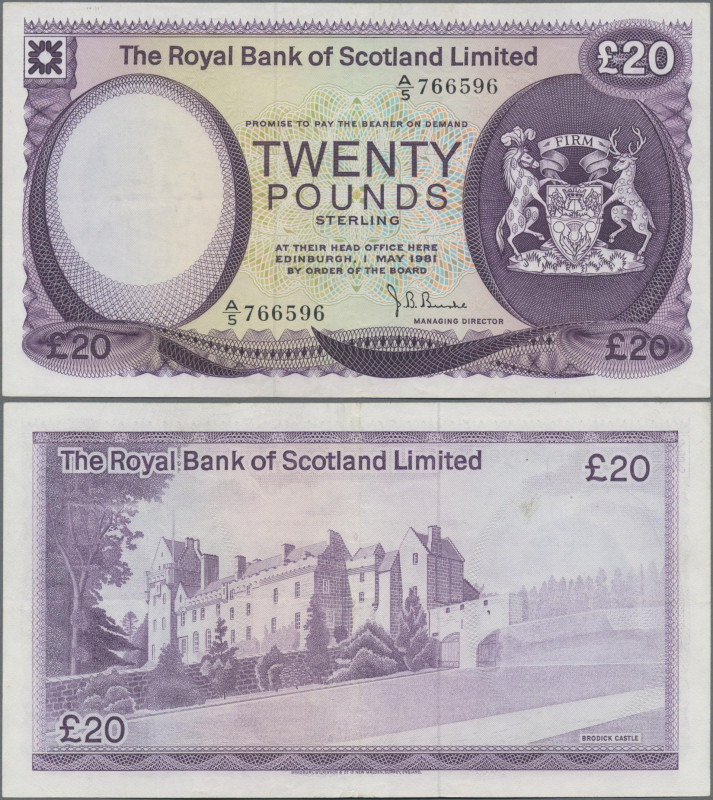 Scotland: The Royal Bank of Scotland Limited, 20 Pounds 1st May 1981, P.339, som...