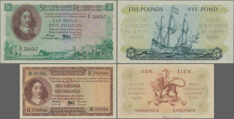 South Africa: South African Reseve Bank, pair with 10 Shillings 9th September 19...