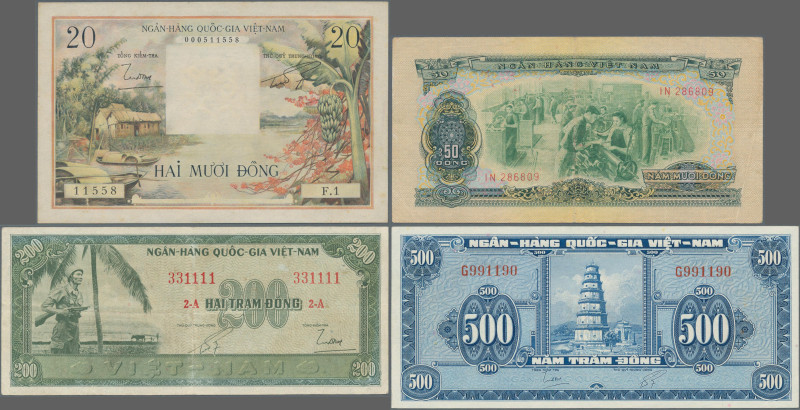 South Vietnam: Huge collection of 49 banknotes, series 1956-1975, comprising for...