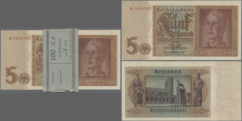 Deutschland - Deutsches Reich bis 1945: 20 x 5 Reichsmark 1942 (Ro.179a) mit Ban...