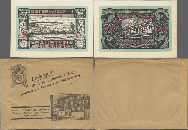 Deutschland - Notgeld besonderer Art: Osterwieck, Stadt, Ledergeld, 20 (2 Var.),...