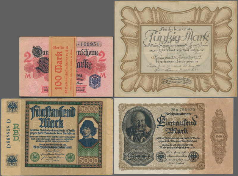 Deutschland - Sonstige: Album mit ca. 290 Banknoten Deutsches Reich ab 1903 bis ...