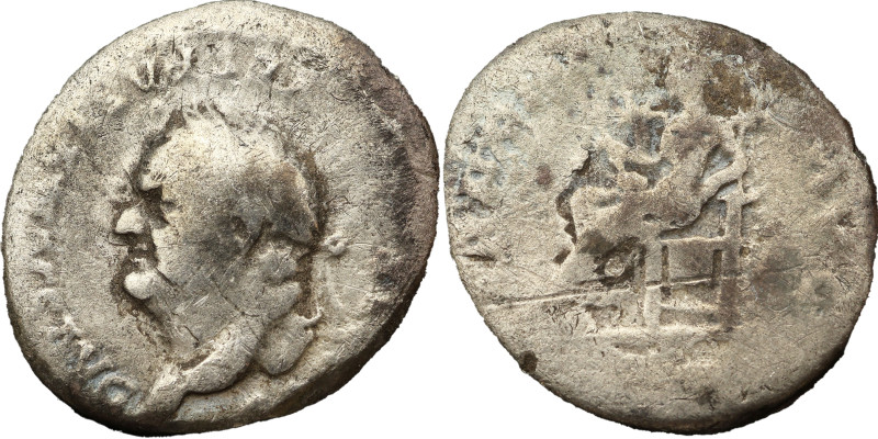 Vespasian AR Denarius, 69-79 AD. 
2.89 g, 18 mm