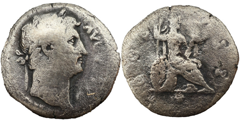 Hadrian AR Denarius, 117-138 AD.
2.7 g, 18 mm