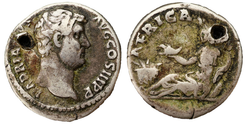 Hadrian AR Denarius, TRAVEL SERIES 130-133 AD. Obv: HADRIANVS AVG COS III P P: H...