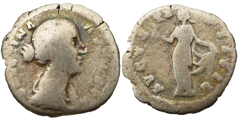 Faustina the younger AR Denarius 161-176 AD. 
2.55 g, 17 mm
