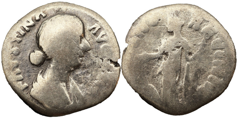 Faustina the younger AR Denarius 161-176 AD. 
2.92 g, 17 mm