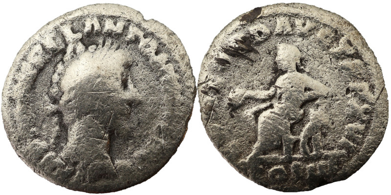 Marcus Aurelius AR Denarius, 161-162, Obv: IMP M AVREL ANTONINVS AVG: Head of Ma...